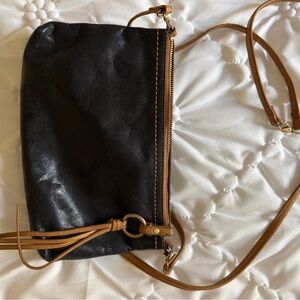 Hobo International Black Leather Crossbody Bag Slouchy Boho Shoulder Purse
